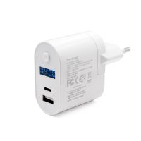 35W Usb Type C Usbc Multi 2 Port Travel Adapter LED Timing mobile phone charger Wall Charger